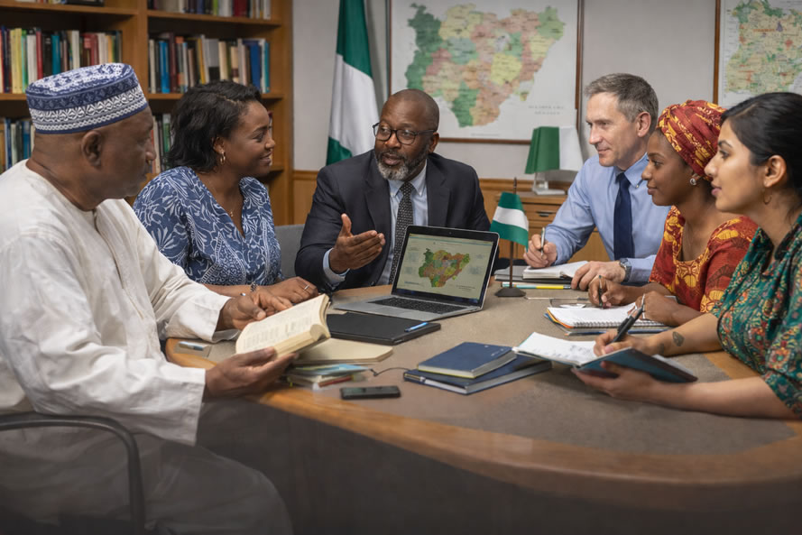 Professional team collaboration